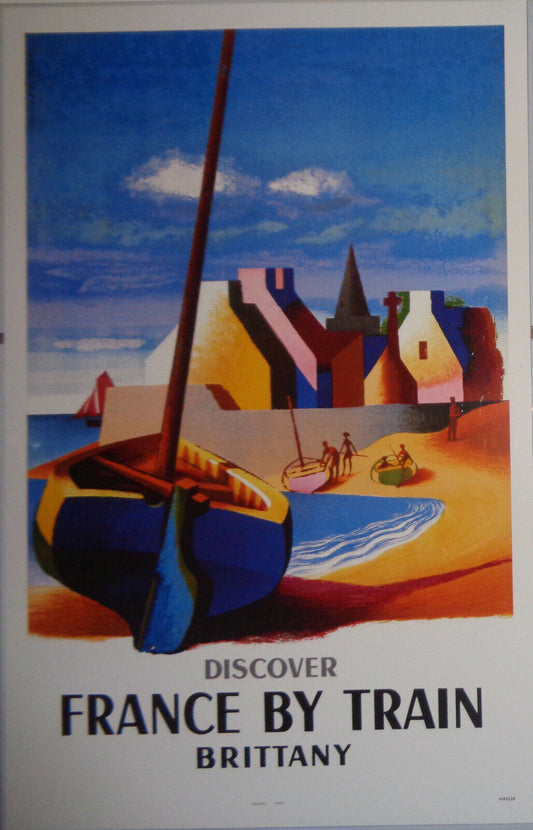 Discover France By Train - Brittany - French National Railroads Poster