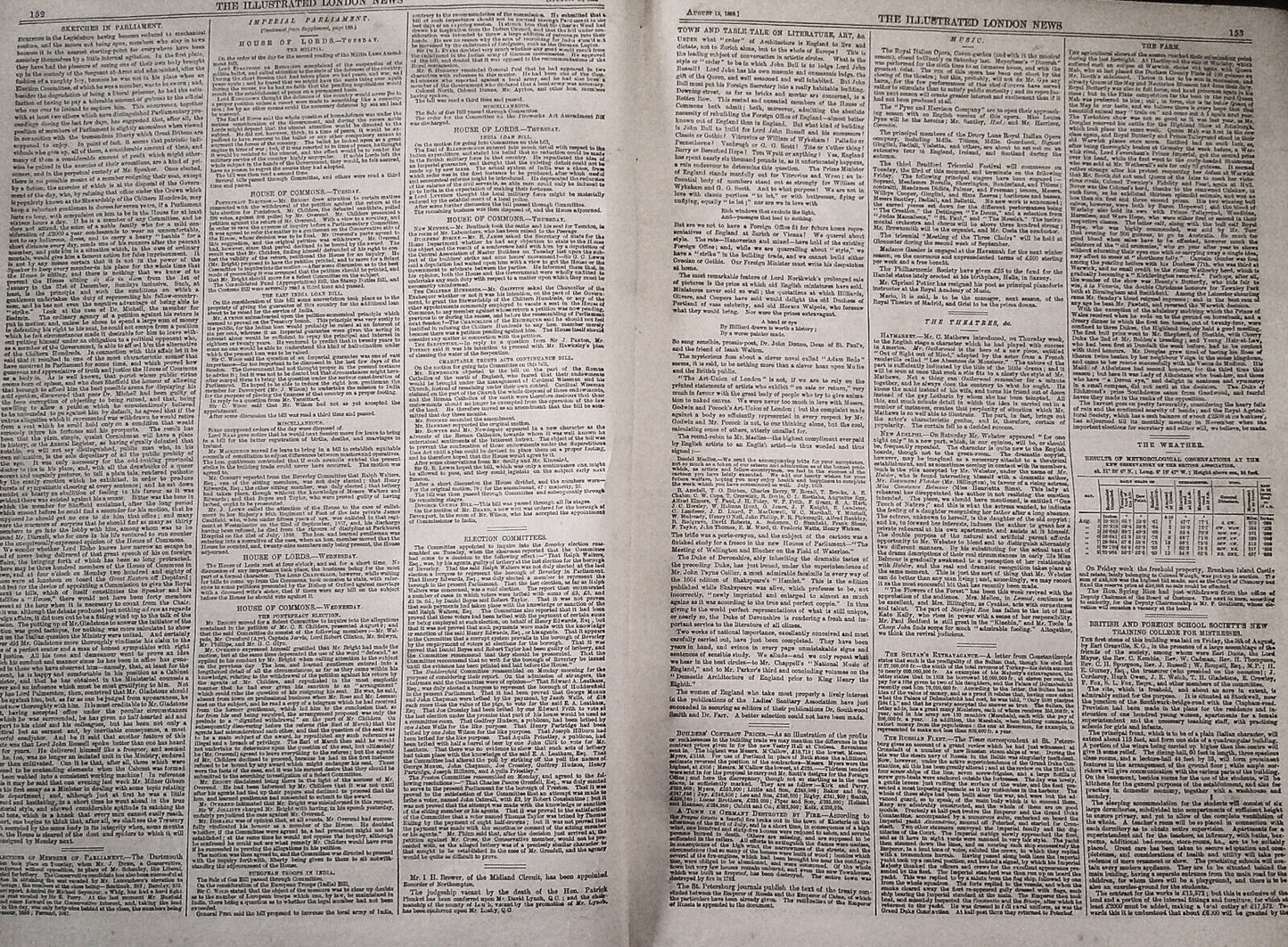 Illustrated London News, August 13, 1859. Sovereignty of the Seas; Great Eastern