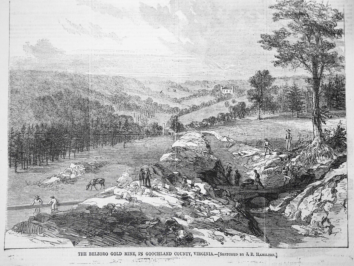 The Belzoro Gold Mine, in Goochland County, Virginia, Harper's Weekly, 1865