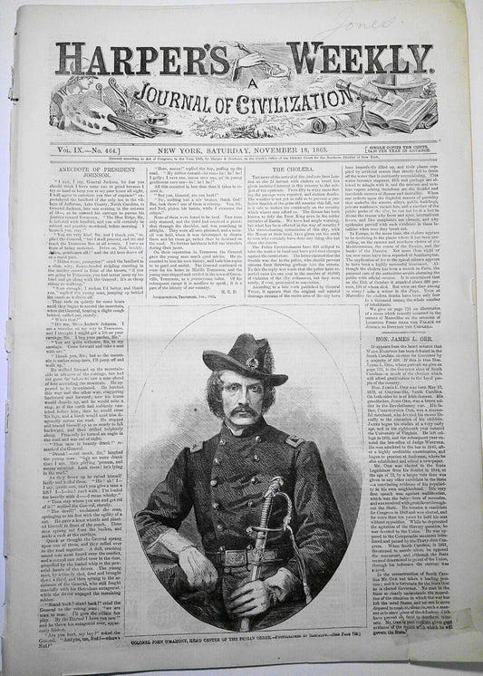 Colonel John O'Mahony of the Fenian Order - Harper's Weekly, November 18, 1865