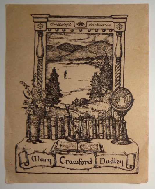 Mary Crawford Dudley Ex-Libris Bookplate