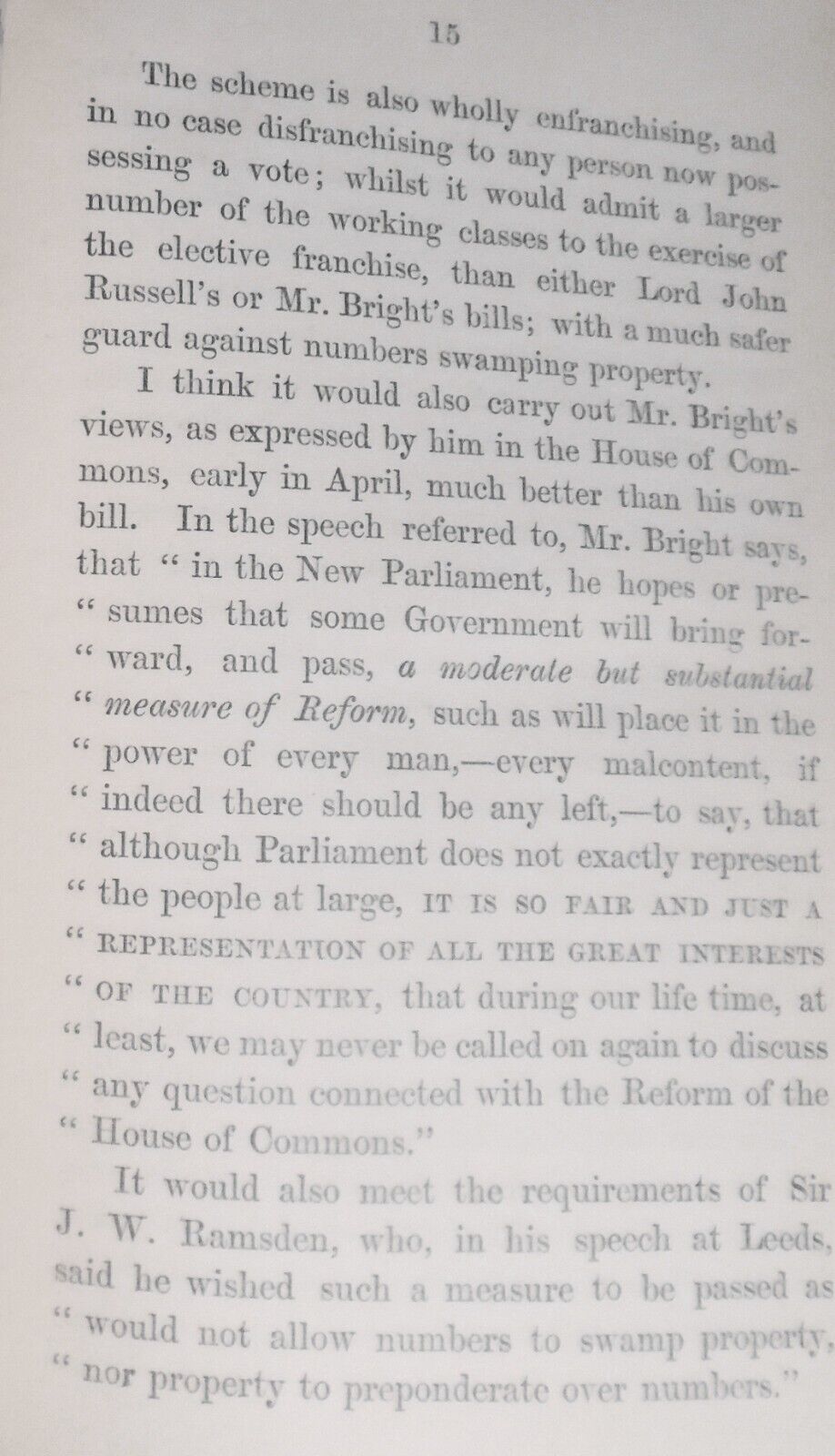 [Voting Rights] 1859 John Brooke : Thoughts on the extension of the franchise