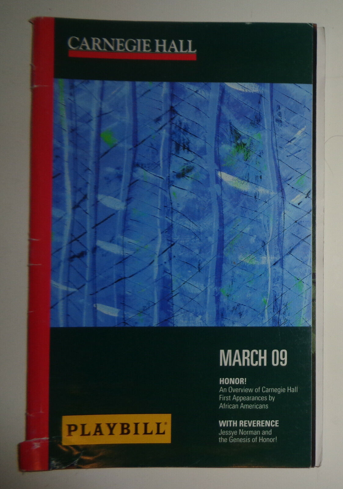 JESSICA RIVERA, SOPRANO / MARYANNE KIM, PIANO - CARNEGIE HALL PLAYBILL Mar 2009