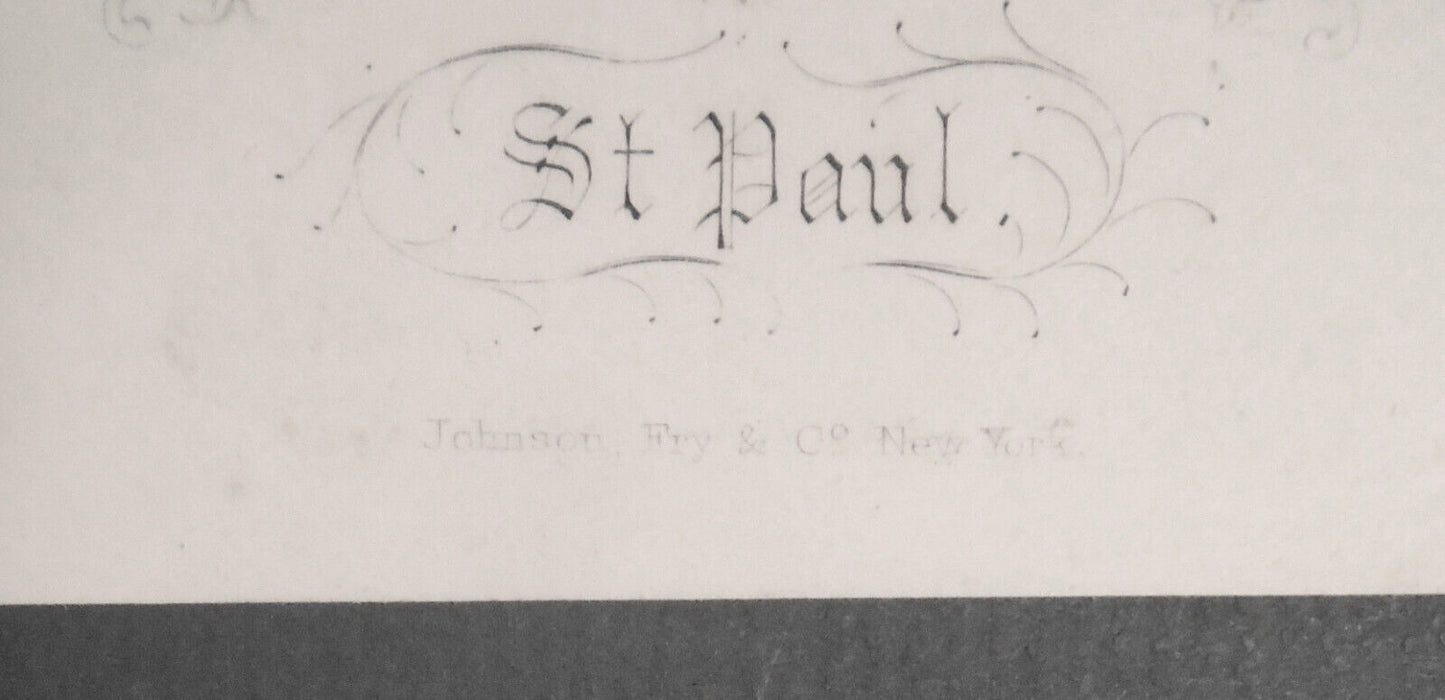 St. Paul, by Johnson & Fry --- mid-19th century engraving