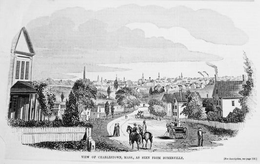 View of Charlestown, Mass., as seen from Somerville - Gleason's Pictorial 1852