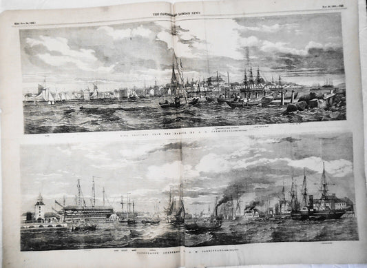 1855 Kiel, and Copenhagen, sketched by J. W. Carmichael. [Crimean War] Original