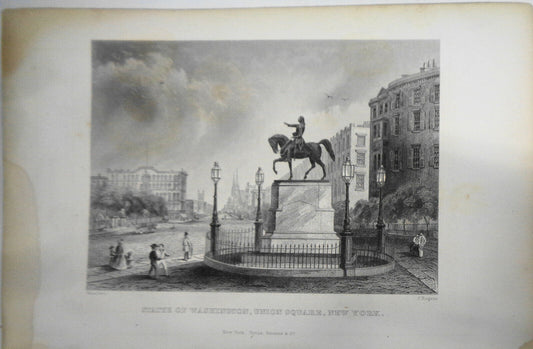 1860 - Statue of Washington, Union Square, New York / Beaulieu ; J. Rogers.