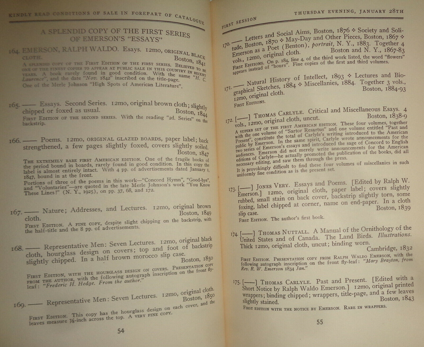 First editions of American and English authors Anderson Galleries 1937 - Joynt..