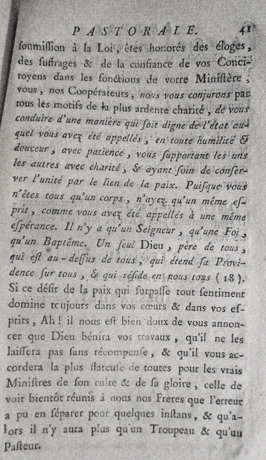 1791 Lettre pastorale de monsieur l'évêque métropolitain de Paris J-B J Gobel