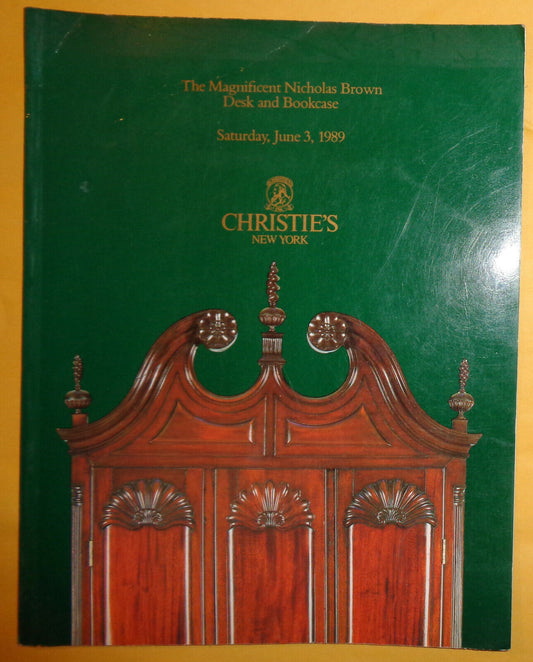 Magnificent Nicholas Brown desk and bookcase, June 3, 1989 Christie's catalog