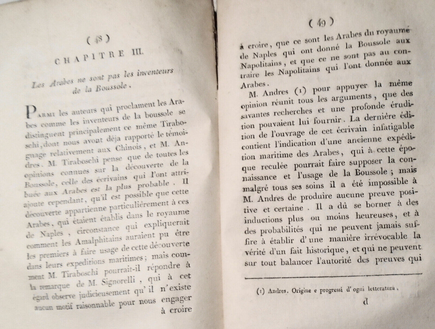 1808 [Compasses] De l'Invention de la boussole nautique, by Flaminius Venanson.