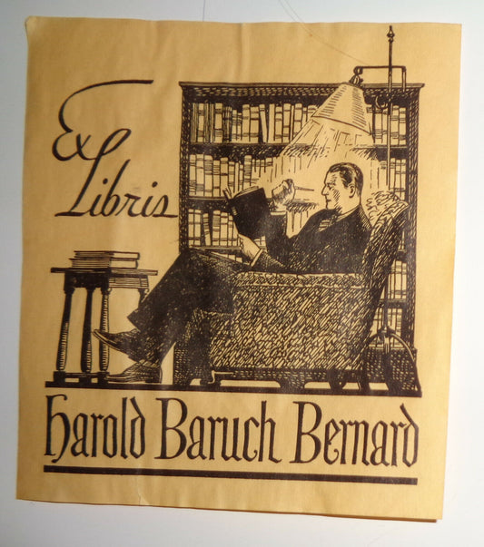 Harold Baruch Bernard Ex Libris Bookplate