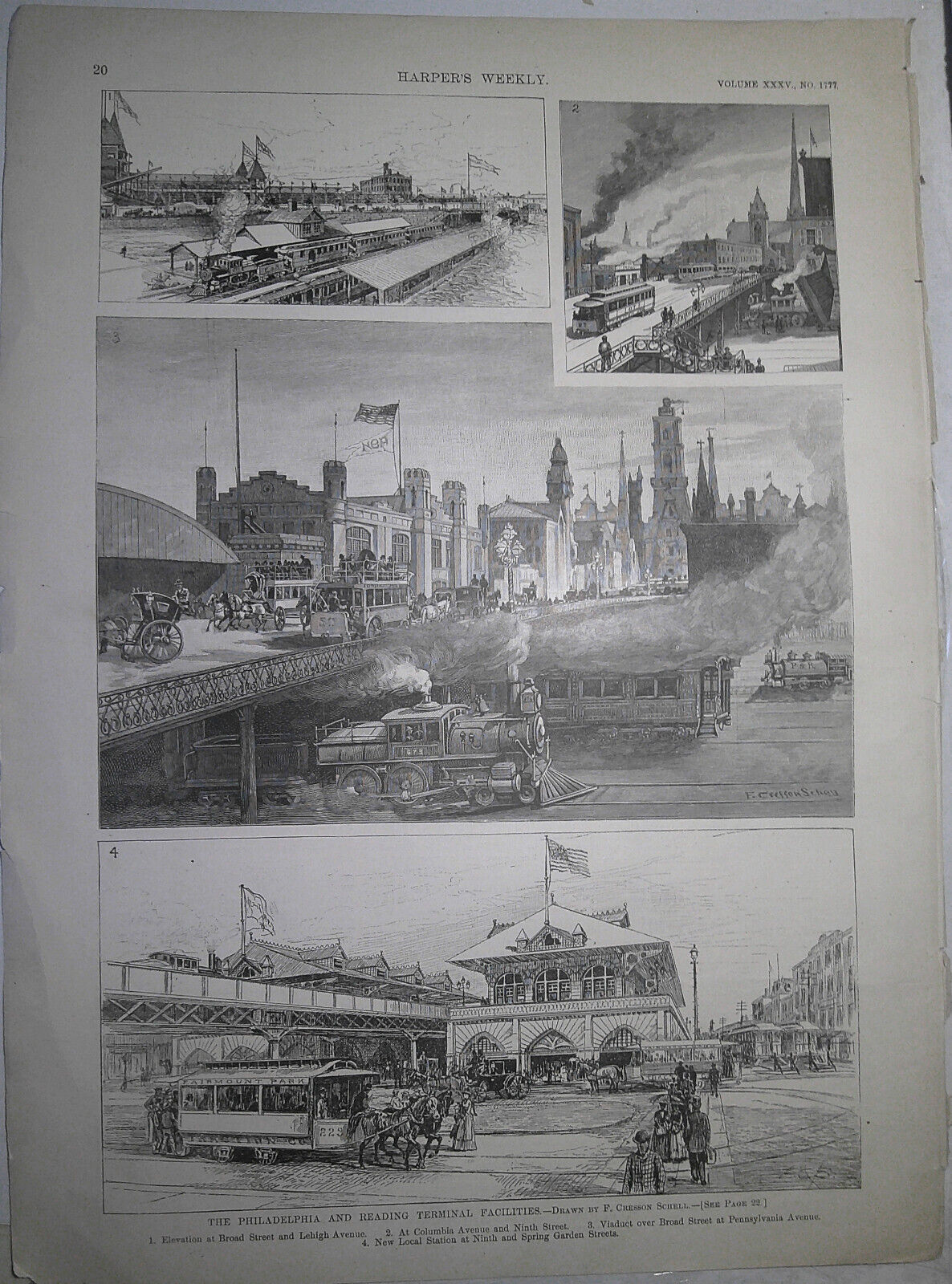 The Philadelphia & Reading Terminal Facilities. Harper's Weekly January 10, 1891