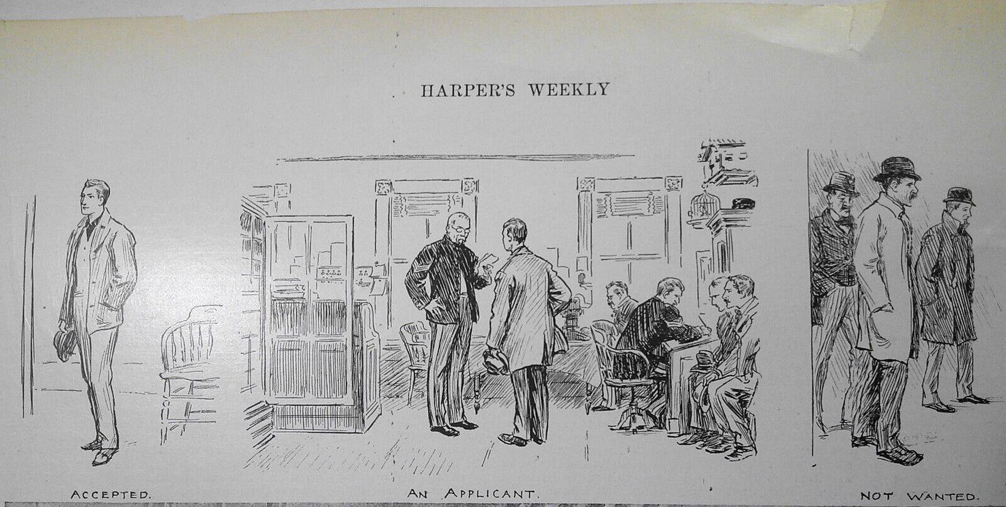 Increasing the Army - Scenes at a Recruiting Office in New York - HW 1898