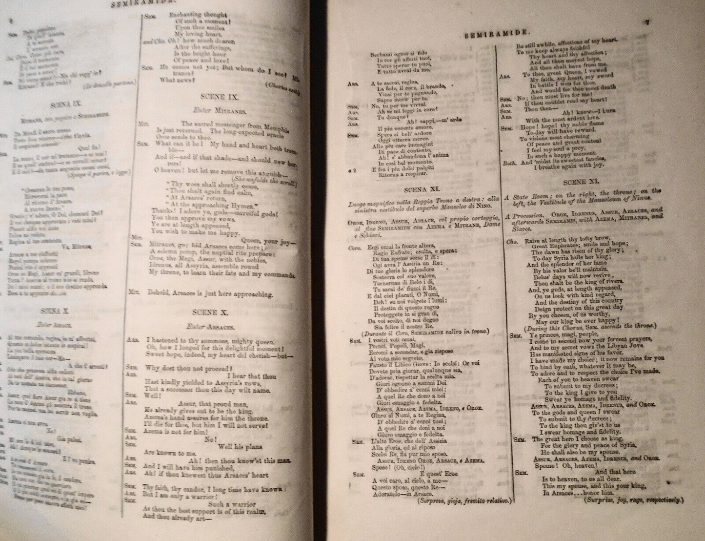 Semiramide : a grand opera in two acts. 1854. Libretto And Parlor Pianist