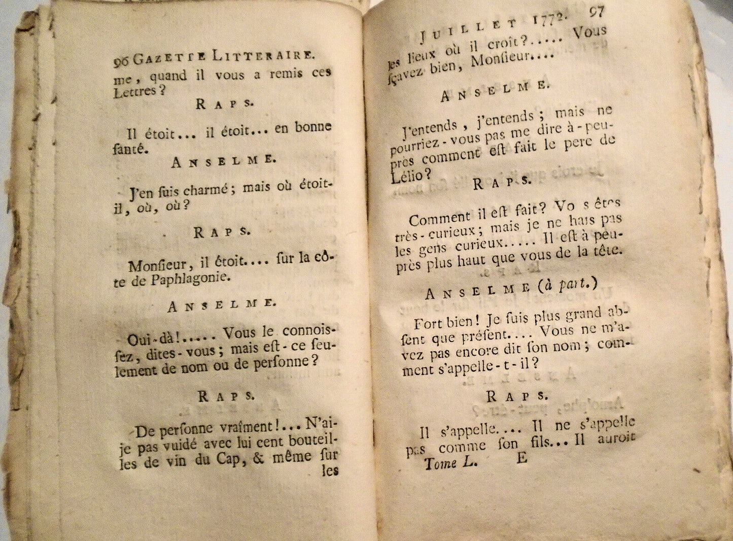 Gazette litteraire de l'Europe, Julliet 1772 - Vol. 50. No. 7. Original