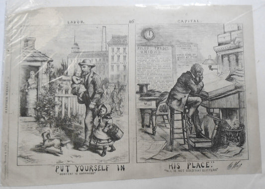 Put yourself in his place (Labor and Capital) by Thomas Nast Harpers Weekly 1871