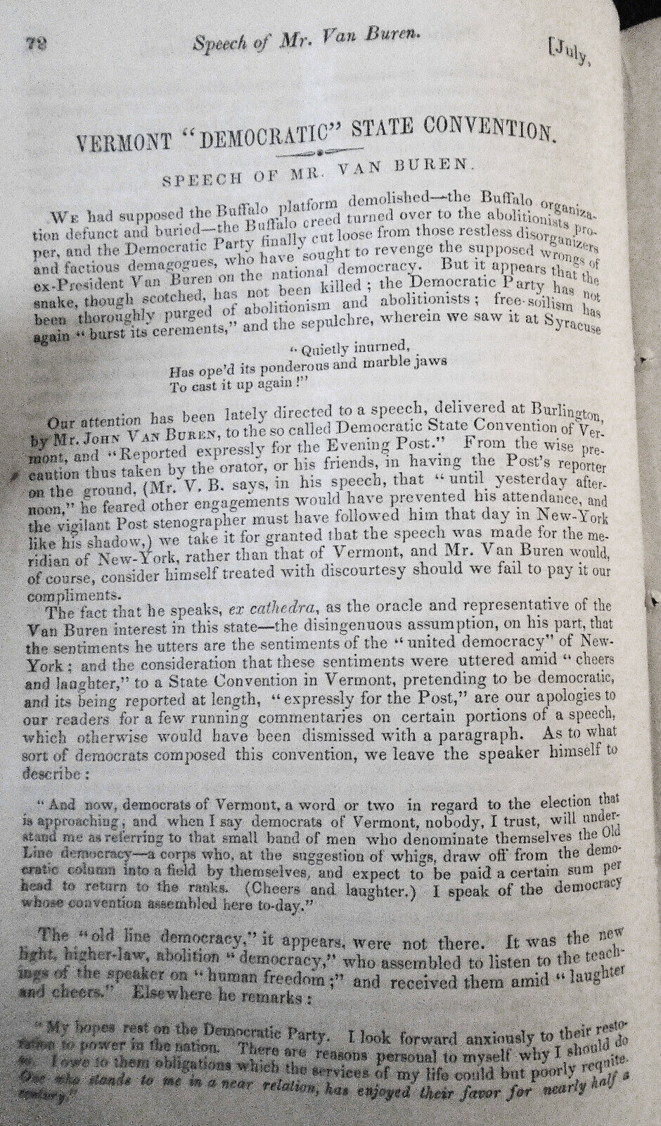 The United States Magazine and Democratic Review, July 1851