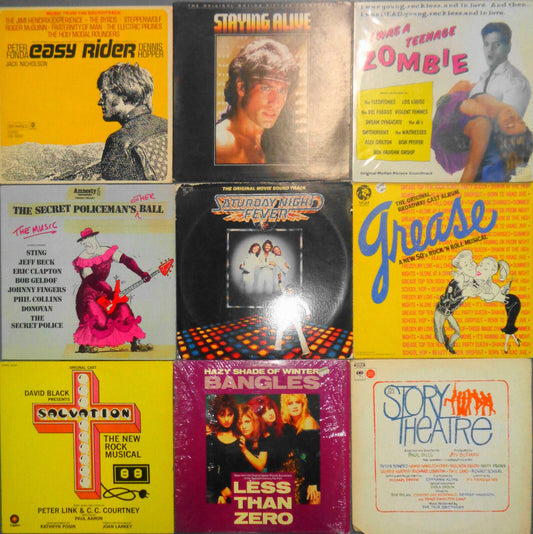 9 Original cast Rock LP soundtracks - Hendrix Bee Gees Dylan Clapton Steppenwolf