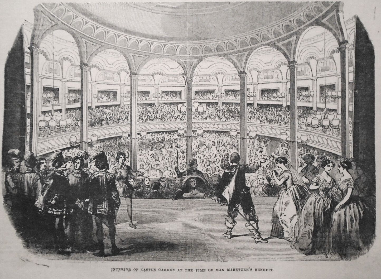 Interior Of Castle Garden At The Time Of Max Maretzek's Benefit - Gleason's 1852