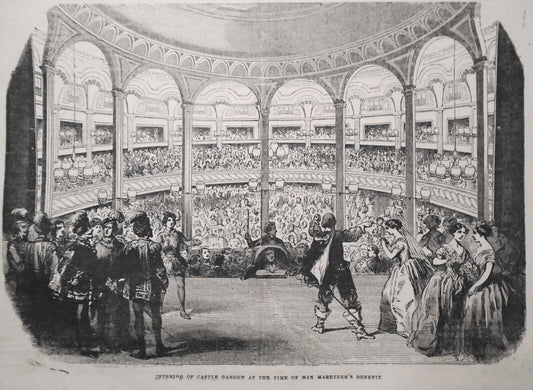 Interior Of Castle Garden At The Time Of Max Maretzek's Benefit - Gleason's 1852