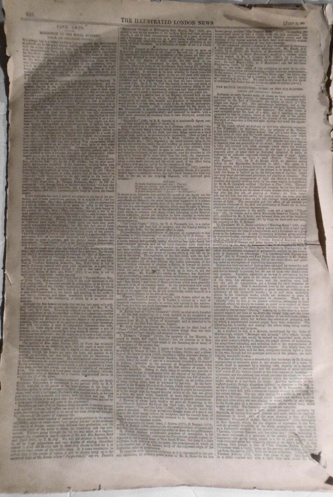 Illustrated London News, June 29, 1861 - Civil War in America, Rifle Brigade etc