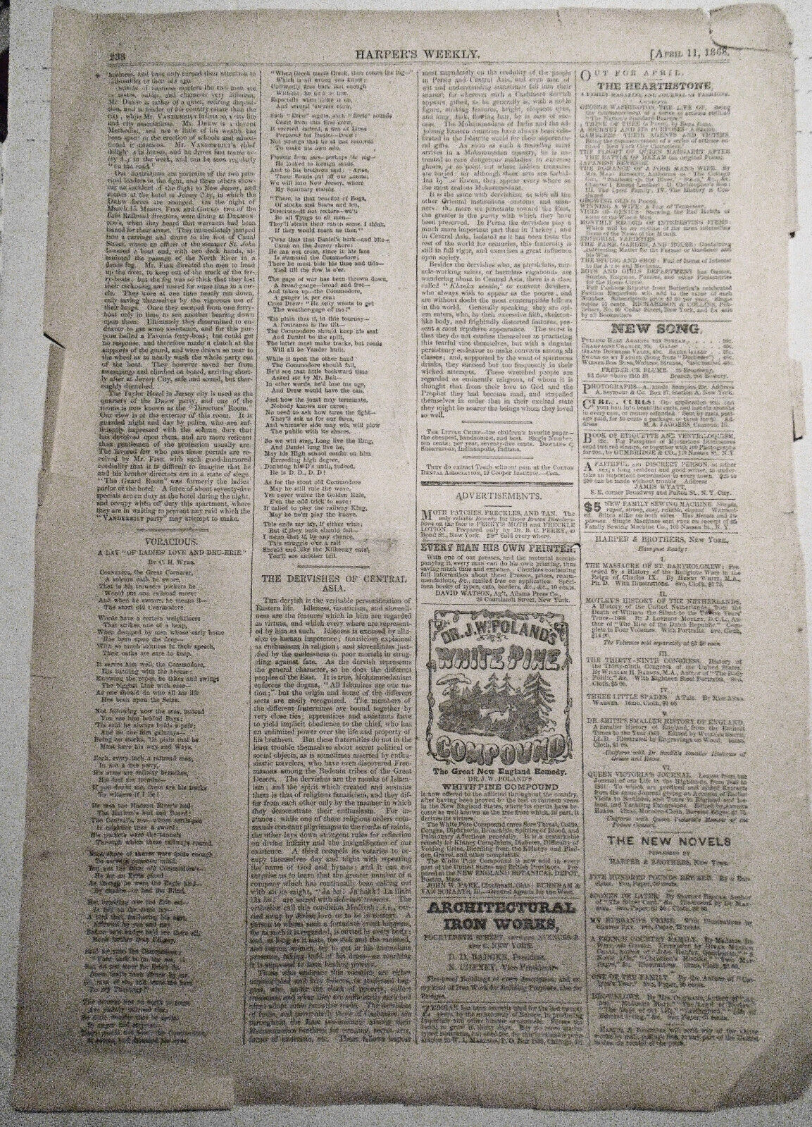 The Great Railroad War - Harper's Weekly April 11, 1868. Story & 5 Prints