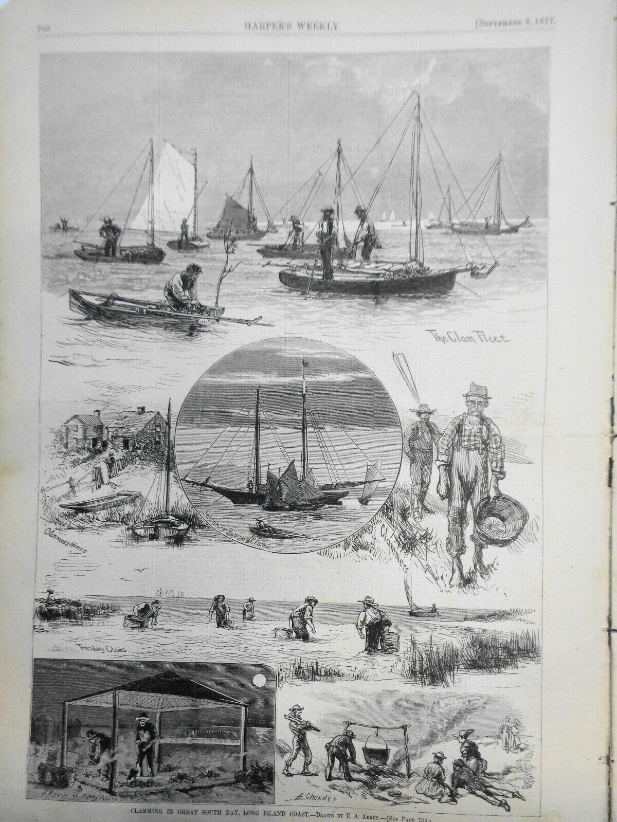 HARPER'S WEEKLY - SEPT 8, 1877 - ORIG COMPLETE ISSUE - ON COVER: "THE GOSSIPS"