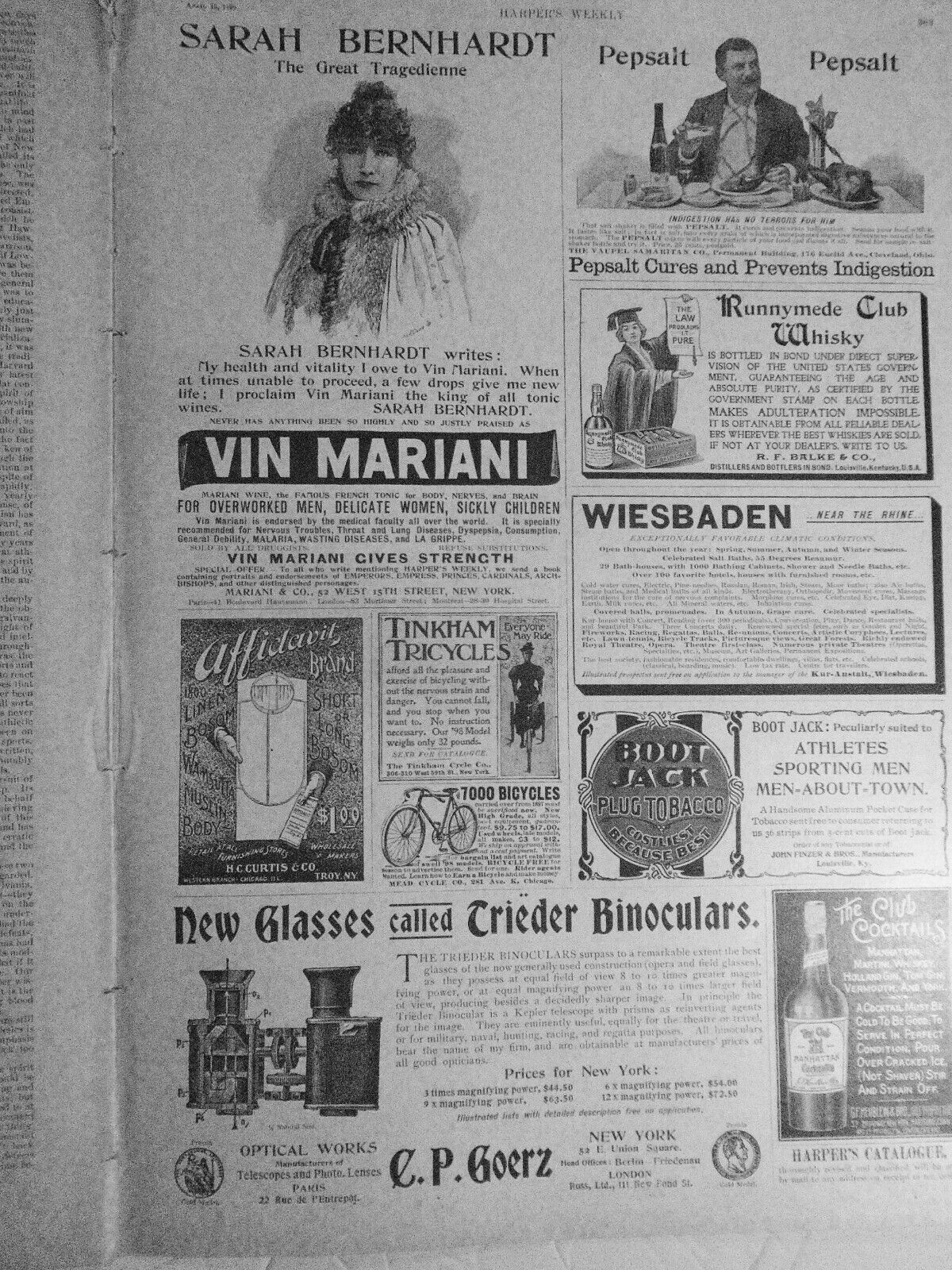Harper's Weekly, April 16 1898 -  Navy cruisers & yachts; Spain's Naval strength