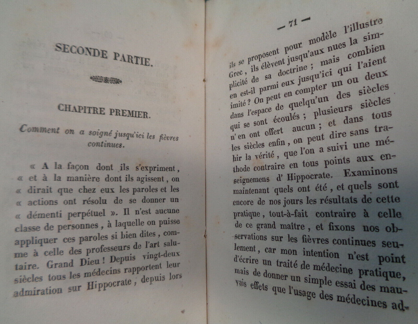 SUR L'USAGE INOPPORTUN DES MEDICAMENS, essai by Ascanio Pisani 1846. 1st edition
