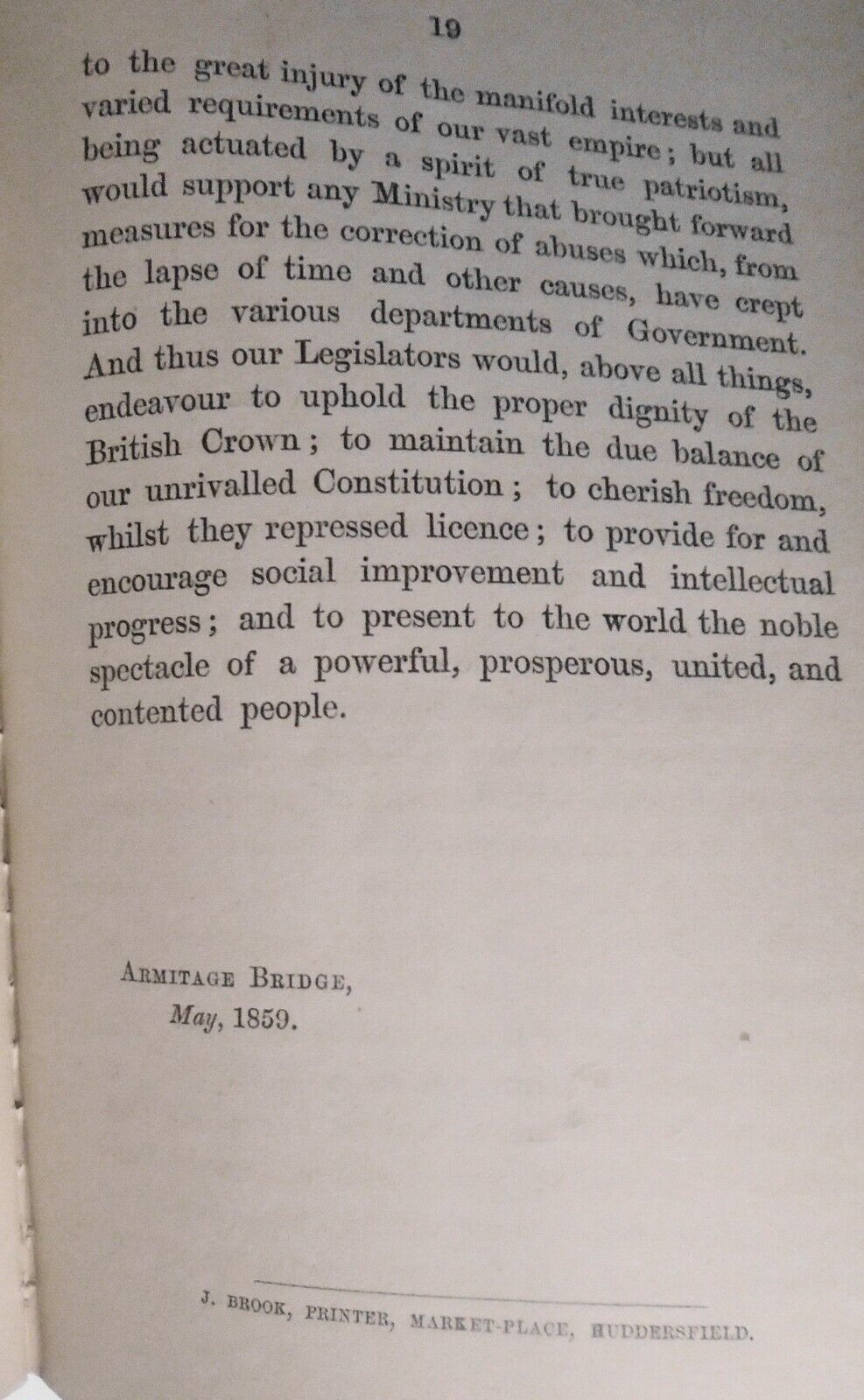 [Voting Rights] 1859 John Brooke : Thoughts on the extension of the franchise