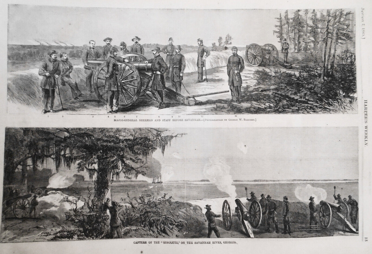 Harper's Weekly January 7, 1865. Complete Original issue. Sherman takes Georgia.