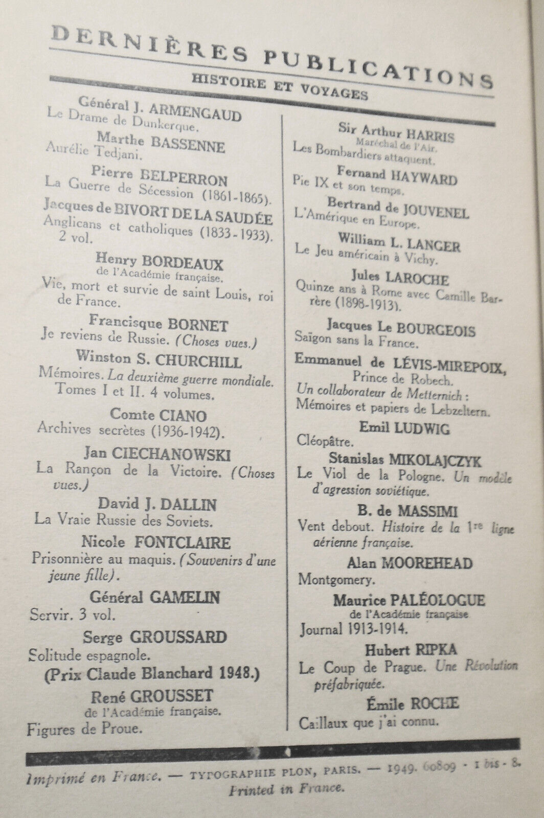 Figures de proue, par René Grousset - 1949