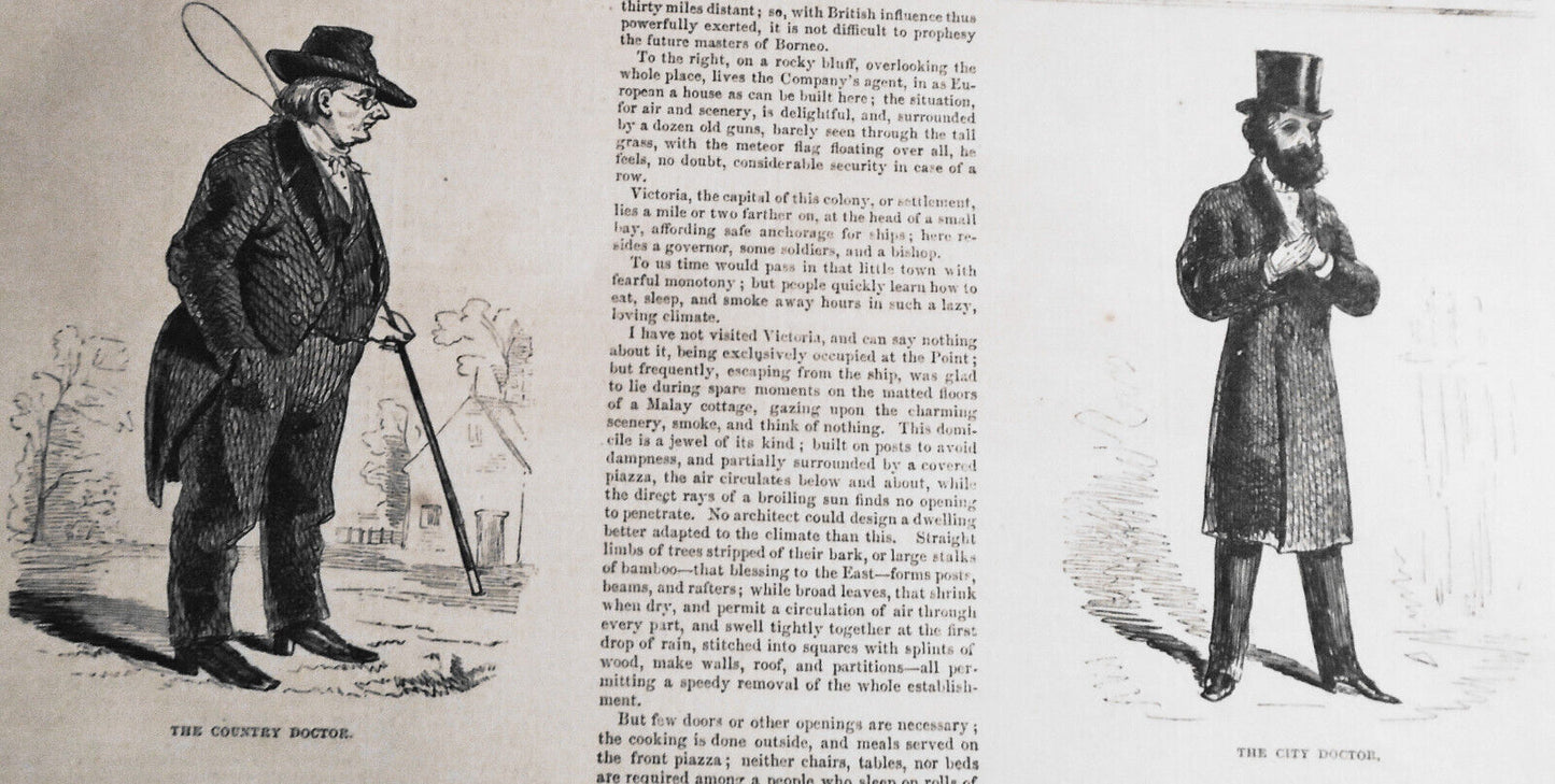 Town And Country - Story & 6 Prints - Harper's Weekly - February 6, 1858