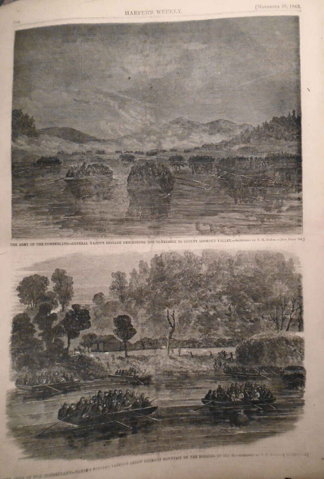 Harper's Weekly November 28, 1863 - Civil War / Army Of The Cumberland & Potomac