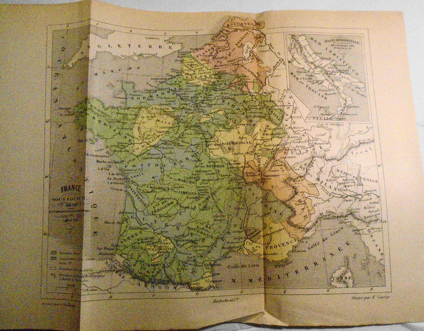 1893 Histoire de France, par Victor Duruy. 2 Vols. 12 color maps; 254 gravures