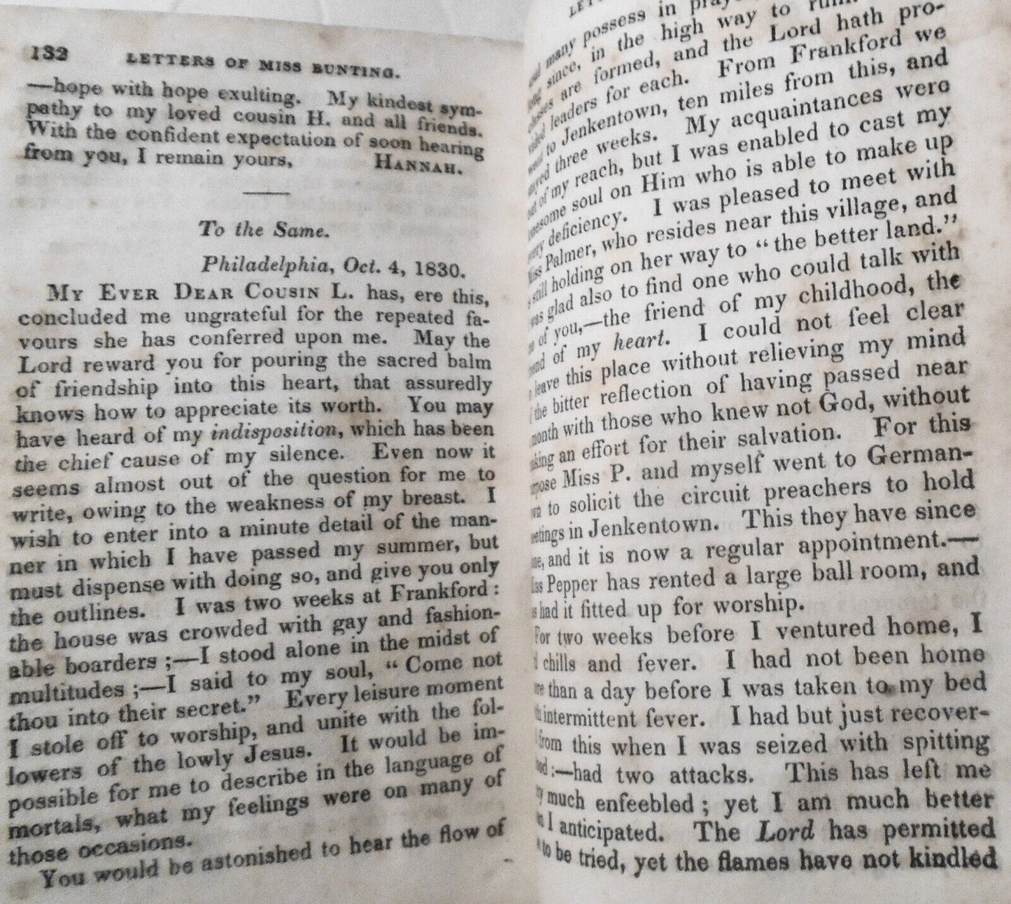 [Methodist women] 1833 Memoir, Diary & Letters of Hannah Syng Bunting by Merritt