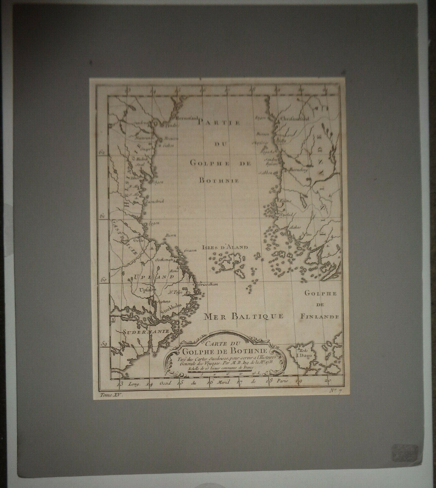 1758 Carte du golphe de Bothnie by Jacques Nicolas Bellin - Original Map Didot