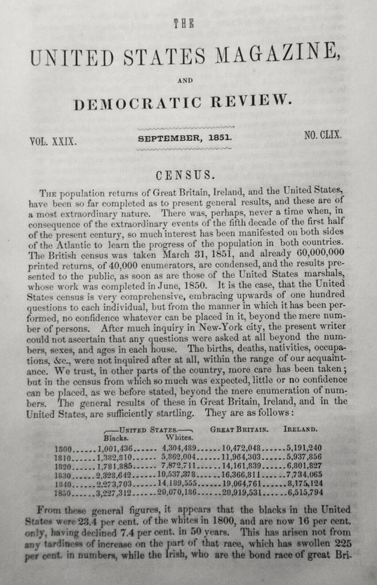 The United States Magazine and Democratic Review, September 1851