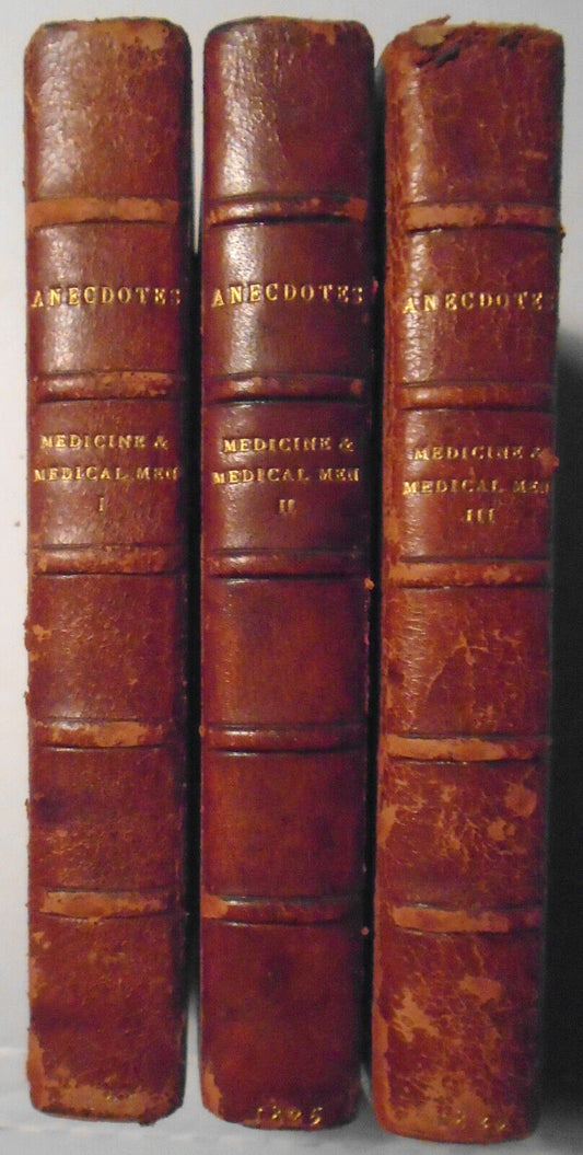 1825 Professional Anecdotes or Ana of Medical Literature 3 Volumes First edition