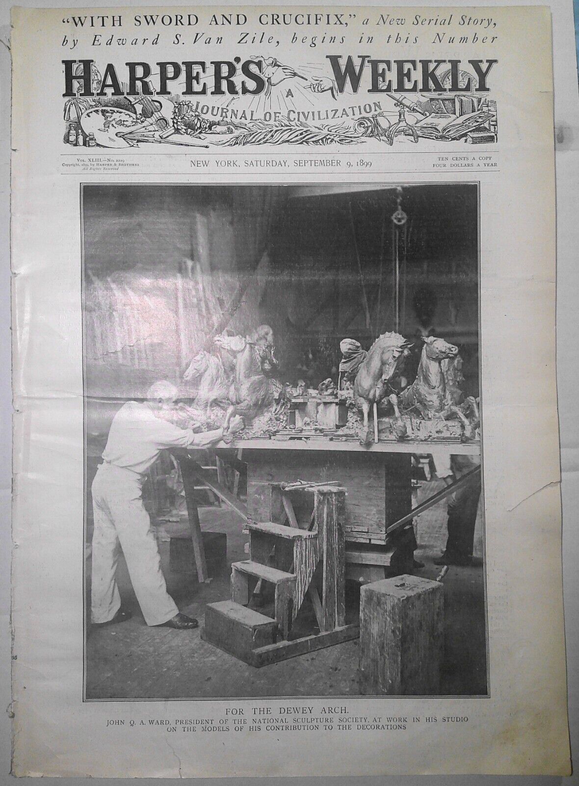 Harper's Weekly September 9, 1899. Booker T Washington on Africa; Dewey Arch etc