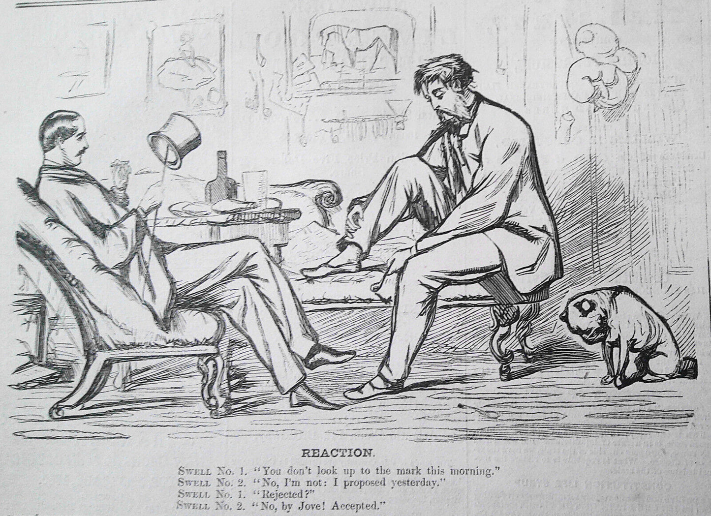 "Reaction," January 28, 1865, cartoon, Harper's Weekly