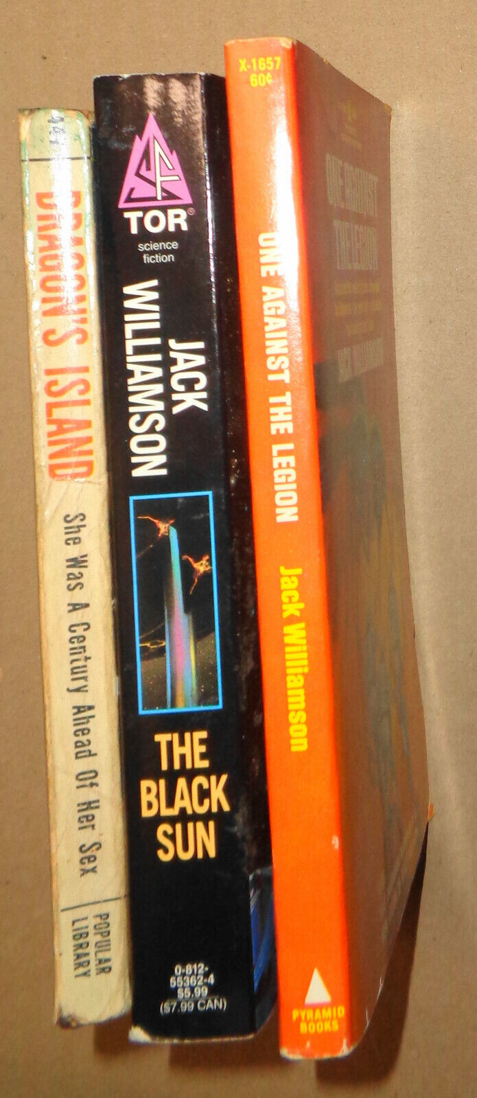 Jack Williamson : Dragon's Island, Black Sun, One Against Legion - 1st pb ptgs