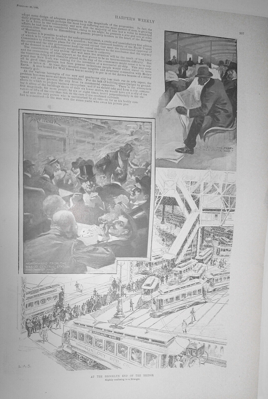 How People Come and Go in New York - Harper's Weekly, February 26, 1898 section