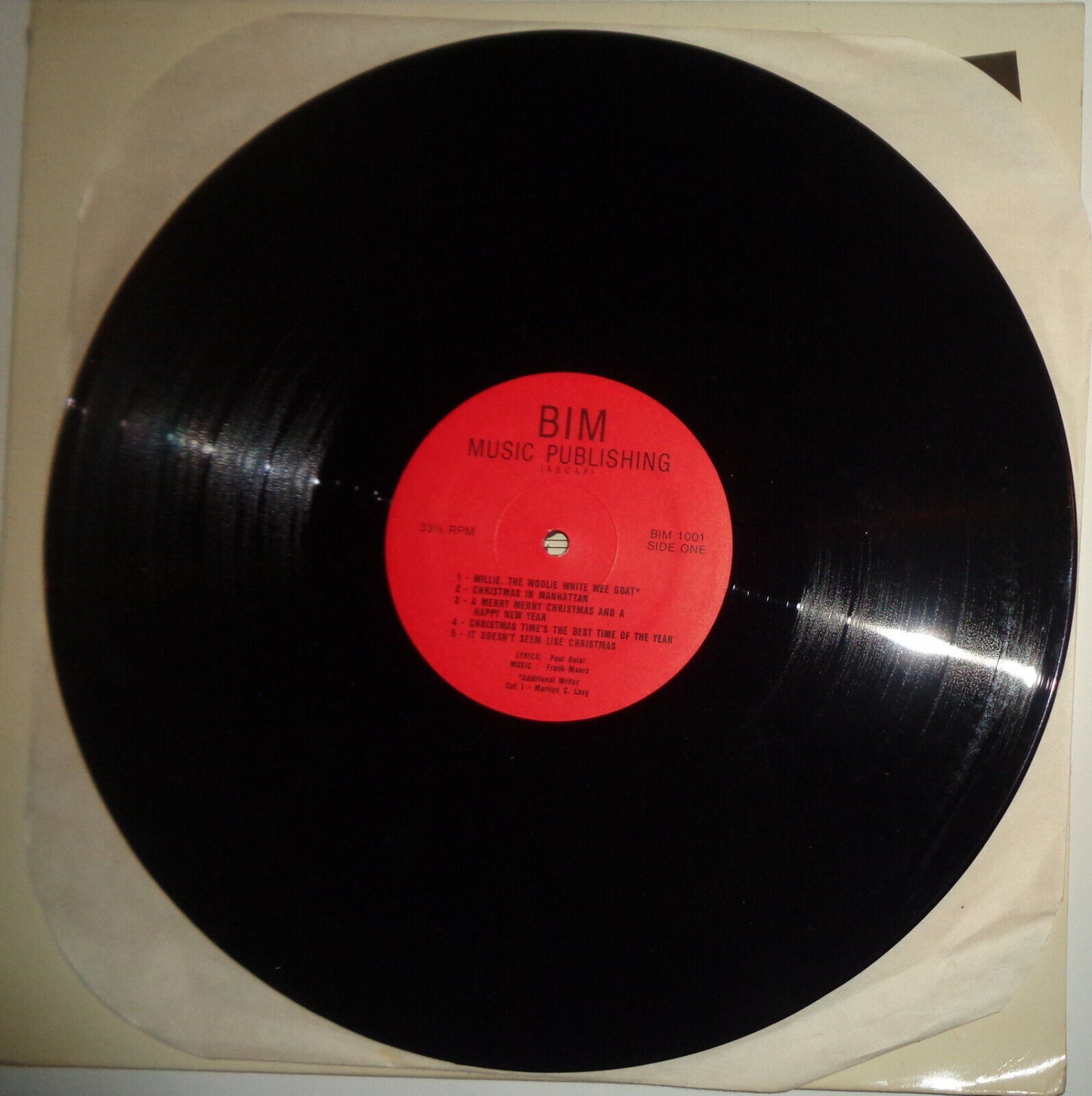 Original Christmas Songs LP - Paul Buiar (lyrics); Frank Maerz (music). BIM Musi