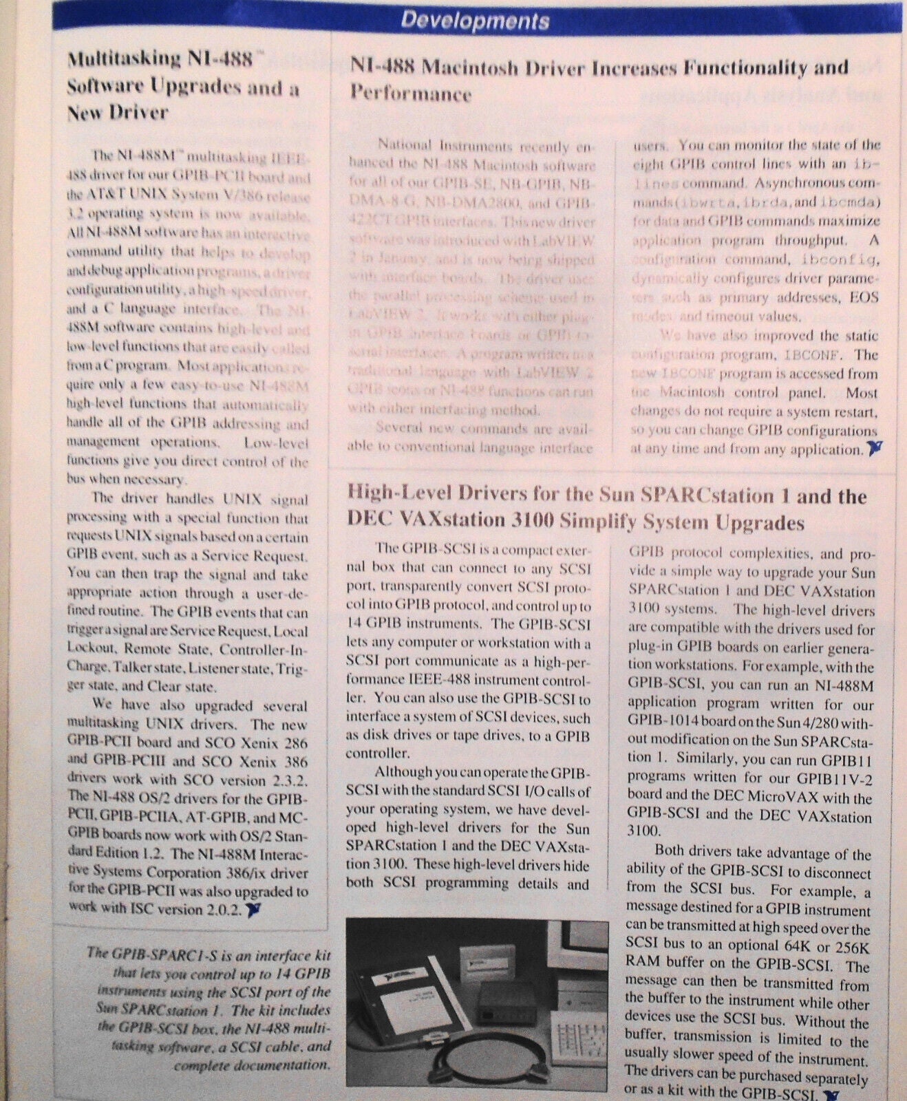 Instrumentation Newsletter, by National Instruments -  May 1990. LabVIEW 2, etc.