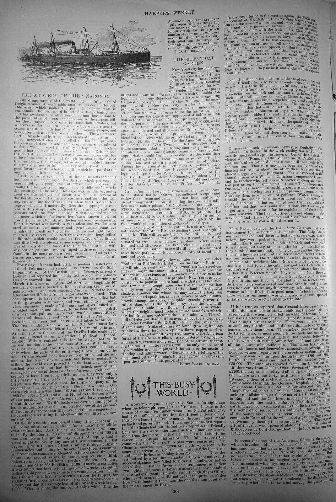 Harper's Weekly, April 1, 1893 - Annexation Question, Hawaii; Rio De Janeiro etc