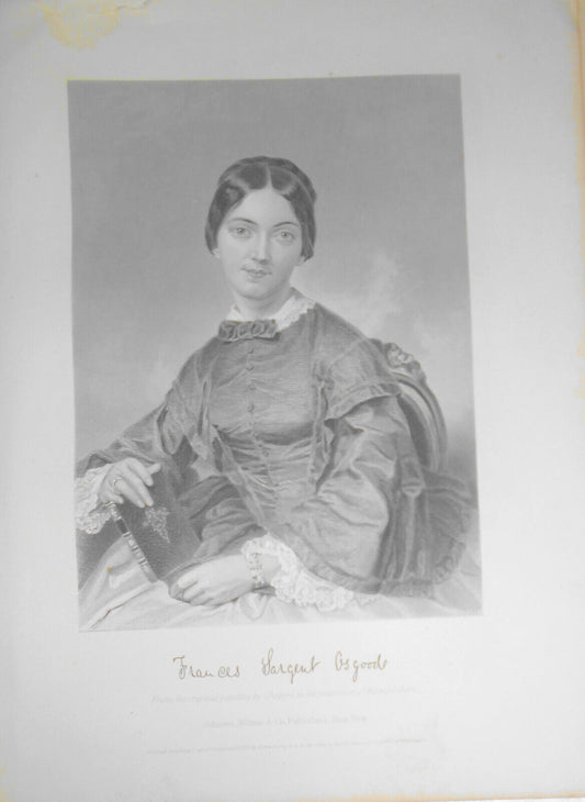 Frances Sargent Osgood -  engraving - 1876 - Duyckinck Internationale Gallerie