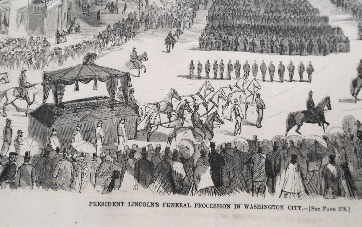 President Lincoln's Funeral Procession in Washington Harper's Weekly May 6, 1865