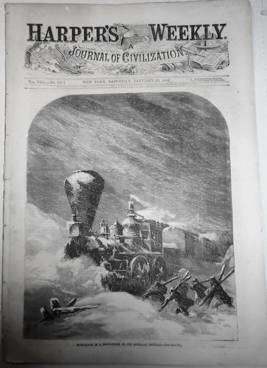 Colored Troops Liberating Slaves, in Harper's Weekly - Original issue 1/23/1864
